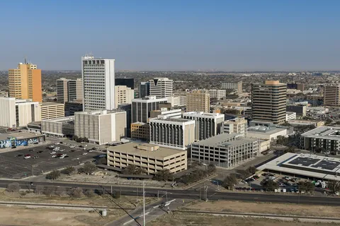 Downtown Midland, Texas skyline on a clear day