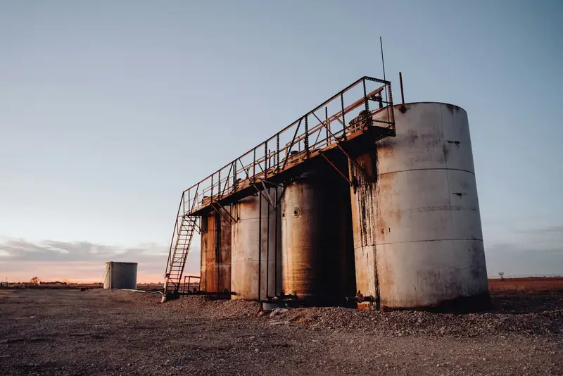 Tanks on a dirt location